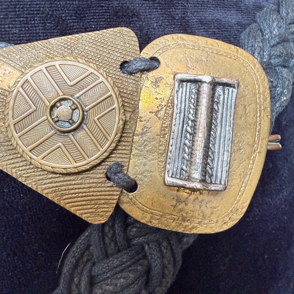 Marjorie Baer, San Francisco, artisan belt, vintage, black webbing, mixed metals - Picture 5 of 15